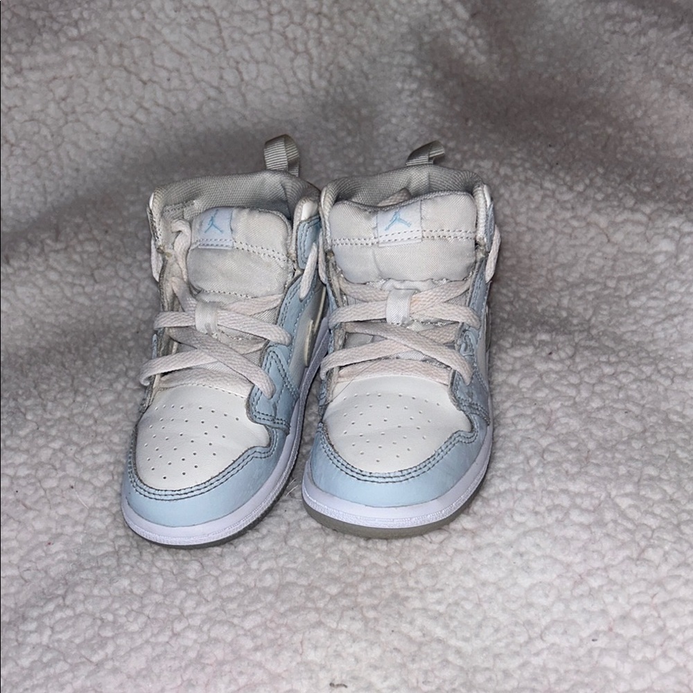 Jordan Retro White and Blue Sneakers